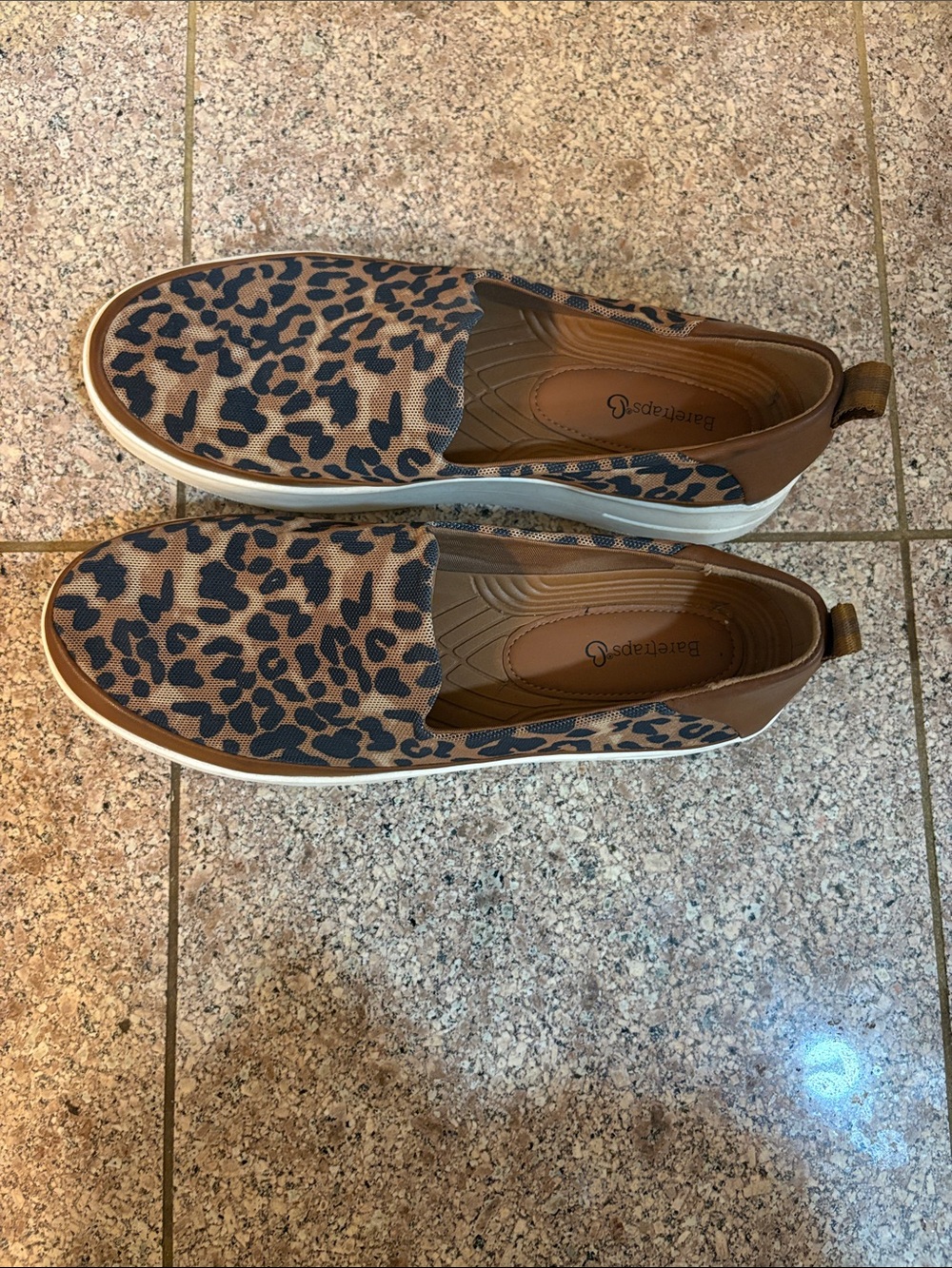 BearPaw Leopard Print Slip-On in Brown and Black